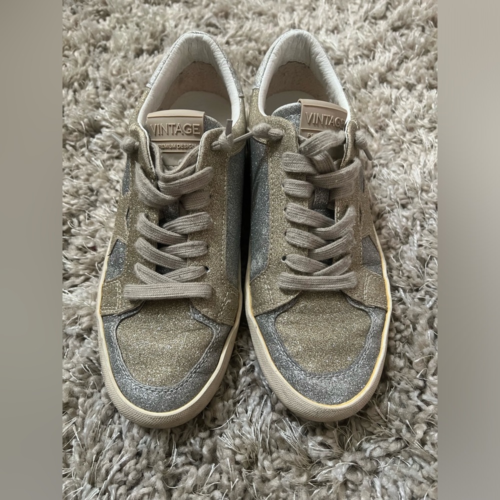 Vintage Havana Kara Gold Silver Glitter - women’s size 7
